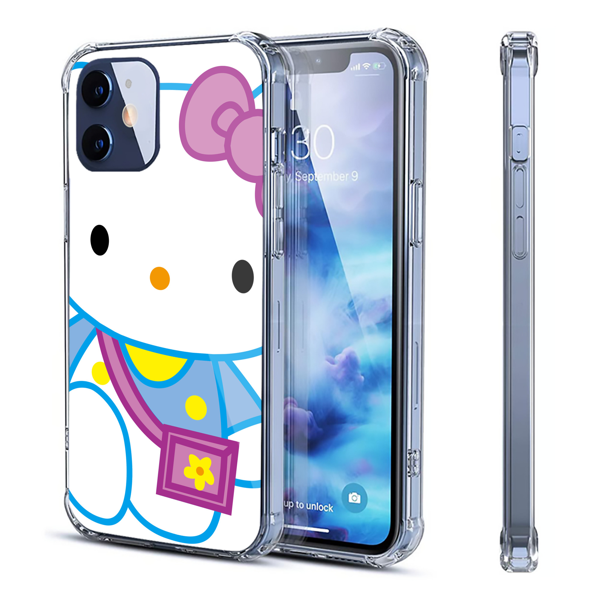 （画像用） Hello Kitty ハローキティ 【iPhone 12シリーズ対応】透明スマホケース（クリアソフトケース）